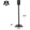 imageSanus Wireless Speaker Stand for Sonos Era 100  Pair Black  Perfect Stand Setup for Easy and Secure Mounting of New Sonos Era 100 Speakers  OSSE12B2Black Single