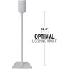 imageSanus Wireless Speaker Stand for Sonos Era 100  Pair Black  Perfect Stand Setup for Easy and Secure Mounting of New Sonos Era 100 Speakers  OSSE12B2White Pair