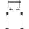 imageSANUS Adjustable Height Speaker Stand  Extends 28quot to 38quot  Holds Satellite ampamp Small Bookshelf Speakers ampamp SANUS Soundbar Mount with Height ampamp Depth Adjust