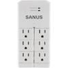 imageSANUS OnWall Surge Protector  6 Rotating Outlets  Fits Larger Plugs 1080 J  LowProfile ampamp Fireproof  White6 Outlets