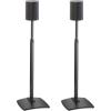 imageSanus HeightAdjustable Speaker Stands Pair for Sonos Era 100  Premium Speaker Stand wDurable Steel Design ampamp Builtin Cable Managment  Easy DIY Install  BlackBlack Pair