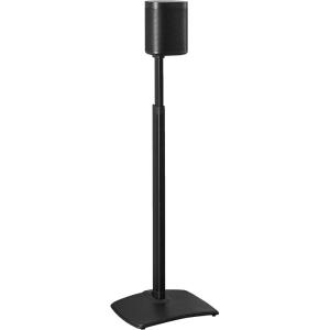 imageSANUS Adjustable Height Wireless Speaker Stands Designed for Sonos One One SL and Play1  ToolFree Adjustment up to 16quot and Builtin Cable Management WhiteBlack Stand  Single