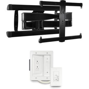 imageSANUS Premium Full Motion TV Wall Mount for TVs Up to 90quot with inWall Power Cable Management Kit
