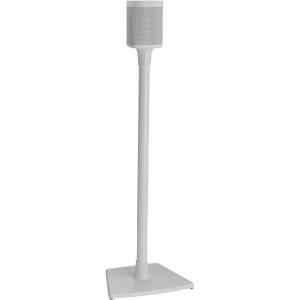 imageSANUS Speaker Stand for Sonos One One SL ampamp Play1  Premium Fixed Height Speaker Stands wBuiltin Cable Channels ampamp Easy 3Step Install  White SingleWhite Stand  Single
