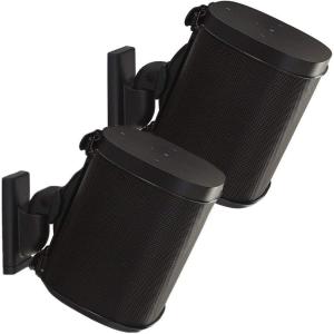 imageSanus Adjustable Speaker Wall Mounts Designed for SONOS ONE Play1 ampamp Play3  Pair WhiteBlack
