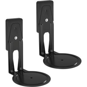 imageSanus Fixed Speaker Wall Mounts for Sonos Era 100  Low Profile Speaker Mounts with Easy 3Step Install ampamp Included Hardware  Black Set of 2 MountsBlack Pair