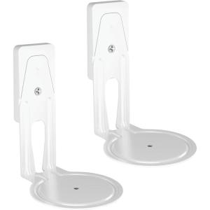 imageSanus Fixed Speaker Wall Mounts for Sonos Era 100  Low Profile Speaker Mounts with Easy 3Step Install ampamp Included Hardware  Black Set of 2 MountsWhite Pair