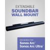 imageSANUS Extendable Soundbar Wall Mount for Sonos Arc ampamp Sonos Arc Ultra Soundbar  5 Depth Adjustment Optimized for Dolby Atmos  White Speaker MountBlack