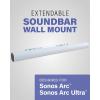 imageSANUS Extendable Soundbar Wall Mount for Sonos Arc ampamp Sonos Arc Ultra Soundbar  5 Depth Adjustment Optimized for Dolby Atmos  White Speaker Mountwhite