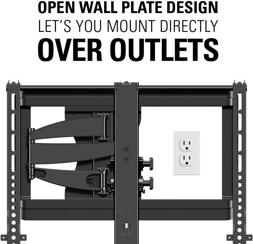 imageSanus Premium Full Motion TV Wall Mount Bracket for 37quot50quot TVs Features 15 of Tilt 90 of Swivel ampamp Post Install Centering  Vmf620B1