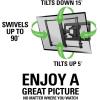 imageSanus Premium Full Motion TV Wall Mount Bracket for 37quot50quot TVs Features 15 of Tilt 90 of Swivel ampamp Post Install Centering  Vmf620B1