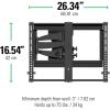 imageSanus Premium Full Motion TV Wall Mount Bracket for 37quot50quot TVs Features 15 of Tilt 90 of Swivel ampamp Post Install Centering  Vmf620B1