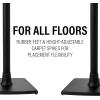imageSANUS Speaker Stands for Roku Wireless  Fixed Height Speaker Stands Pair Designed Exclusively for Roku Soundbar ampamp Sound System  Includes Carpet Spikes ampamp Rubber Pads
