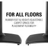 imageSANUS Adjustable Height Wireless Speaker Stands Designed for SONOS ONE BlackBlack Stand  Single