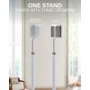 imageSANUS Adjustable Height Wireless Speaker Stands Designed for Sonos One One SL and Play1  ToolFree Adjustment up to 16quot and Builtin Cable Management  BlackSingleWhite Stands  Pair