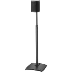 imageSANUS Adjustable Height Wireless Speaker Stands Designed for SONOS ONE BlackBlack Stand  Single