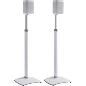 imageSANUS Adjustable Height Wireless Speaker Stands Designed for Sonos One One SL and Play1  ToolFree Adjustment up to 16quot and Builtin Cable Management  BlackSingleWhite Stands  Pair