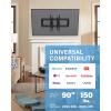 imageSANUS Preferred Extendable Tilt TV Wall Mount for 42 to 90 inch Screens up to 150lbs  57 Extension Provides Max 12 deg Tilt to Reduce Glare  Easy DIY Install wIncluded Hardware  SLT4B1