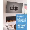 imageSANUS Preferred Extendable Tilt TV Wall Mount for 42 to 90 inch Screens up to 150lbs  57 Extension Provides Max 12 deg Tilt to Reduce Glare  Easy DIY Install wIncluded Hardware  SLT4B1